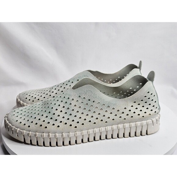 ILSE JACOBSEN Hornbaek Tulip 139 EU 39/8 Light Blue Faux Suede Slip on Sneaker - Picture 1 of 8